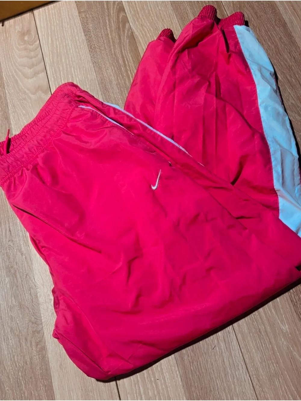 Nike Hot Pink Women's Track Joggers with White Side Panel